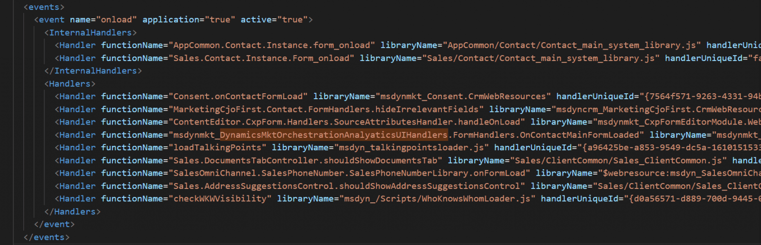 find the correct handlers