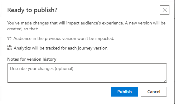 Comment after changes to live journeys