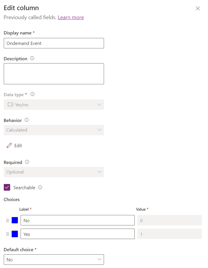 Create field for ondemand webinars