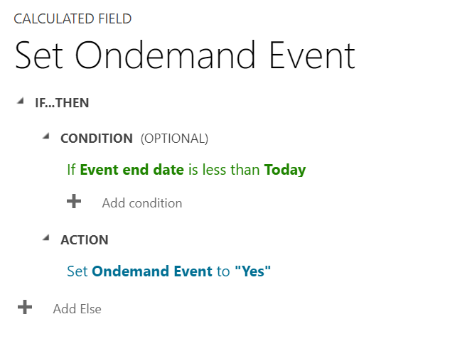 Create calculation for option set