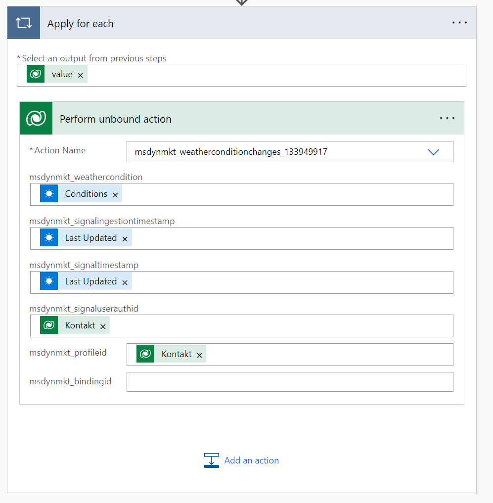 Perform unbound action for journey