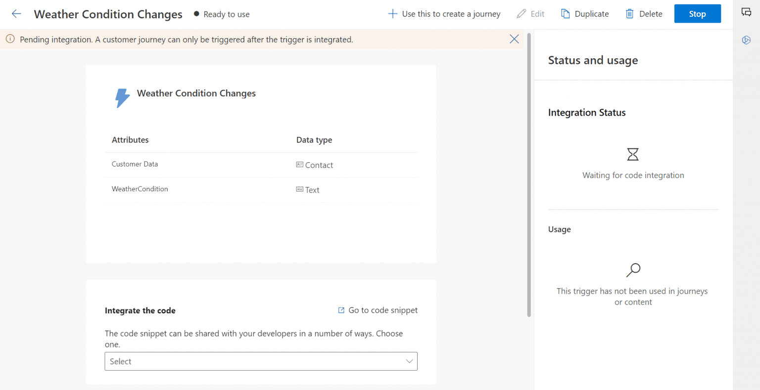 Trigger when weather changes