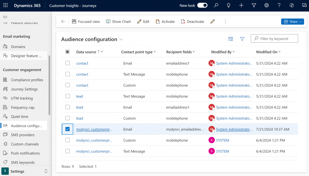 Set up audience configuration