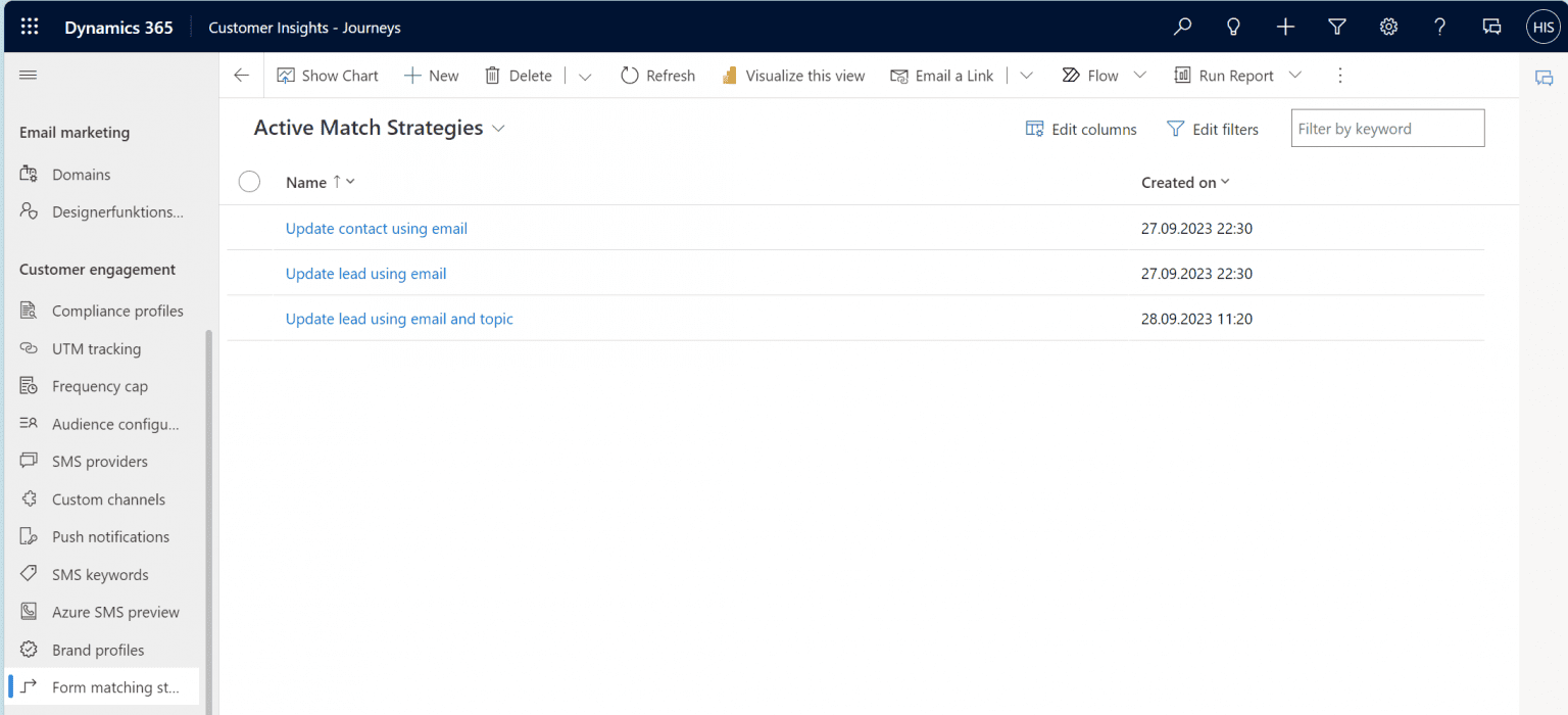 Matching strategy for leads