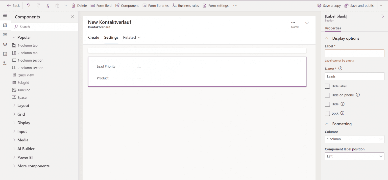Add fields on the journey form