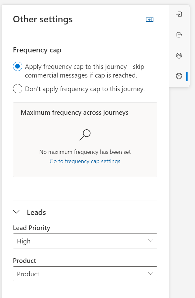Lead fields in the journey designer in Customer Insights