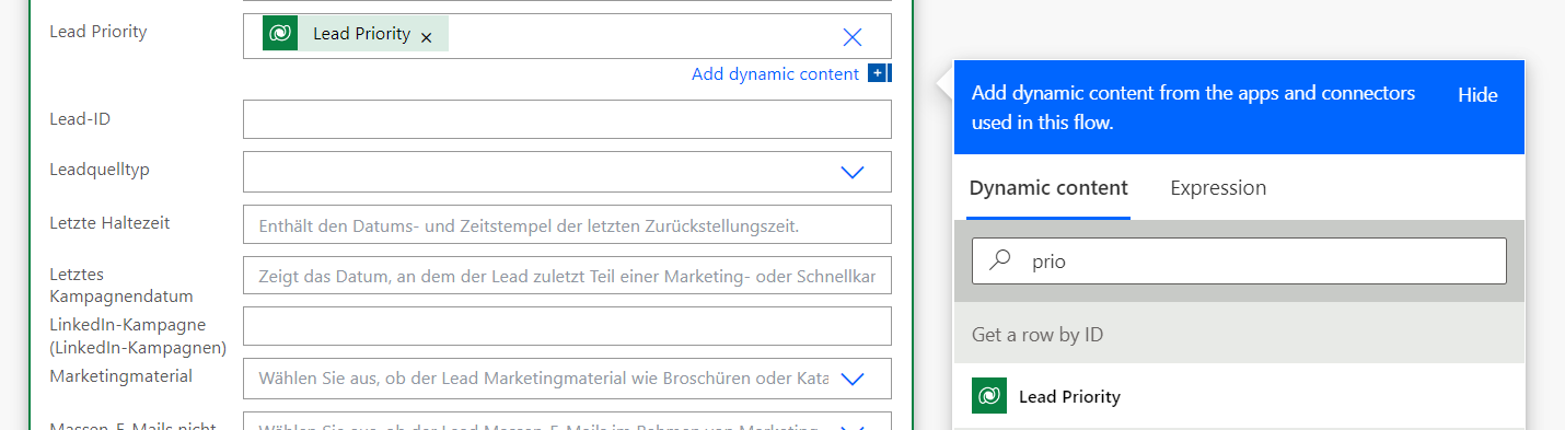 PowerAutomate Update the leads priority 