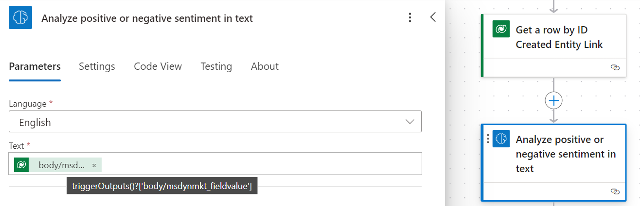 AI Builder for sentiment analysis