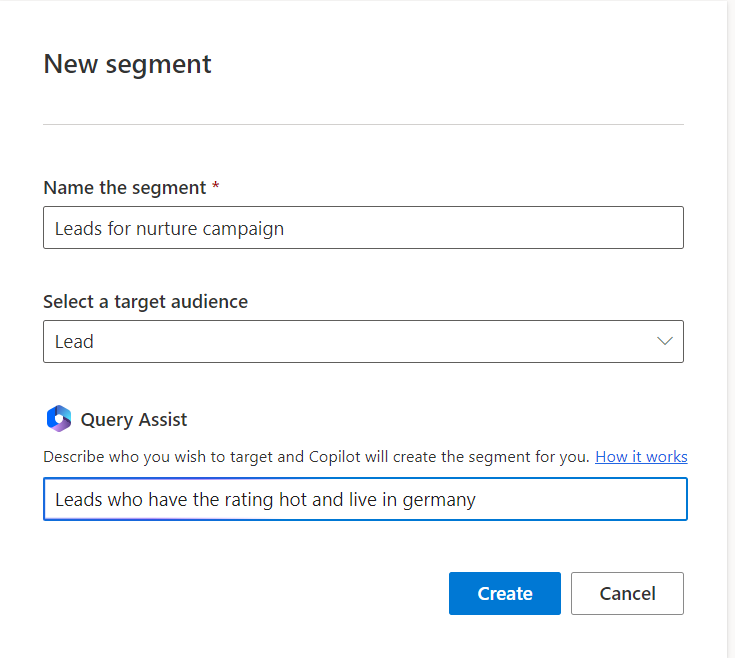 new segment creation