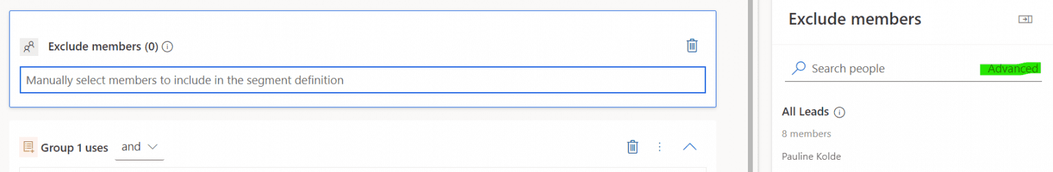 choose excluded members