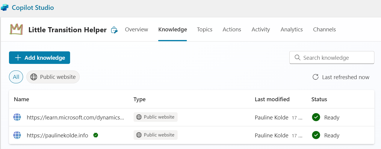 Add knowledge source