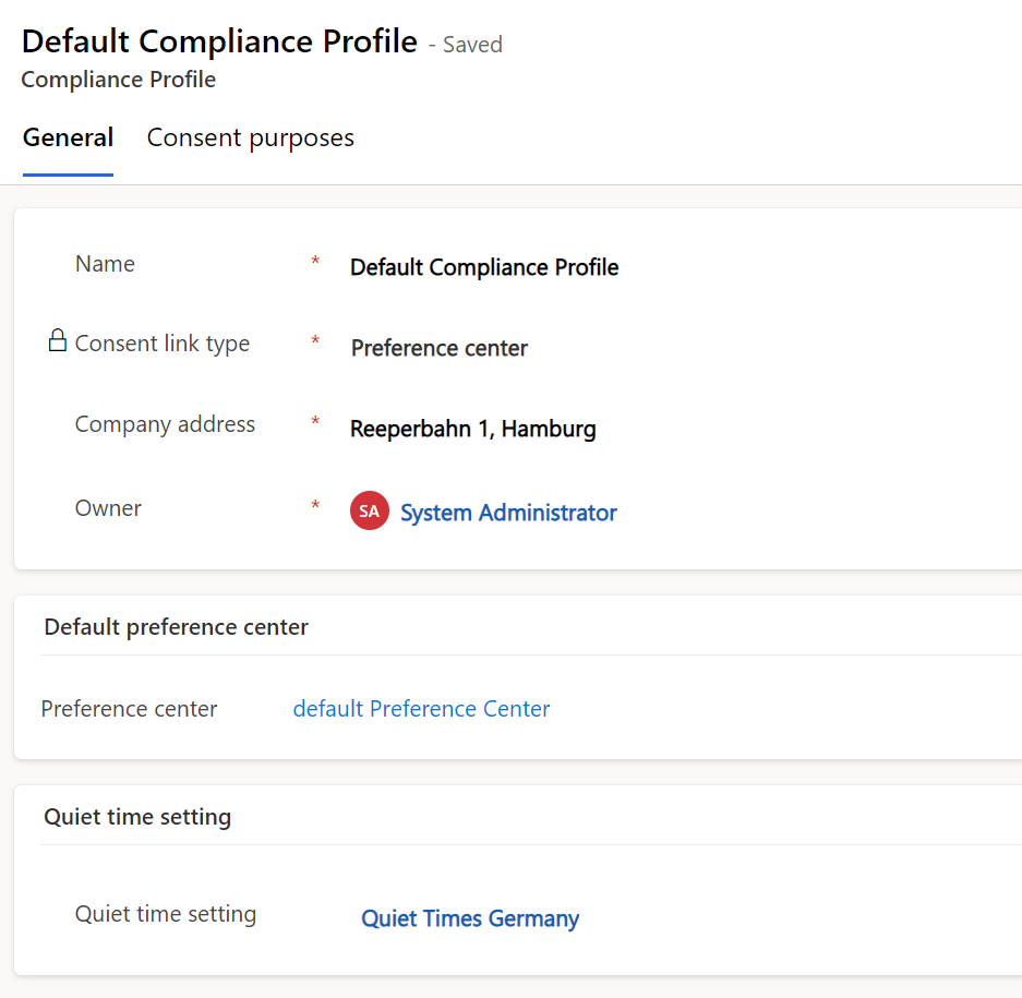 Real-time Marketing Compliance Profiles and quiet times