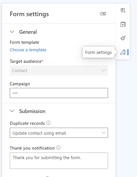 Customize field in the marketing form in Customer Insights